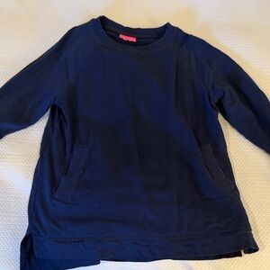 Navy Blue Kids Long Sleeve Shirt